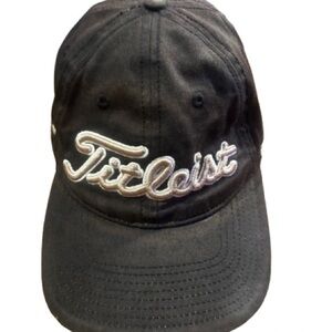Titleist Black Cap with White Script Logo